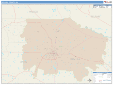 Ben Hill County, GA Digital Map Color Cast Style